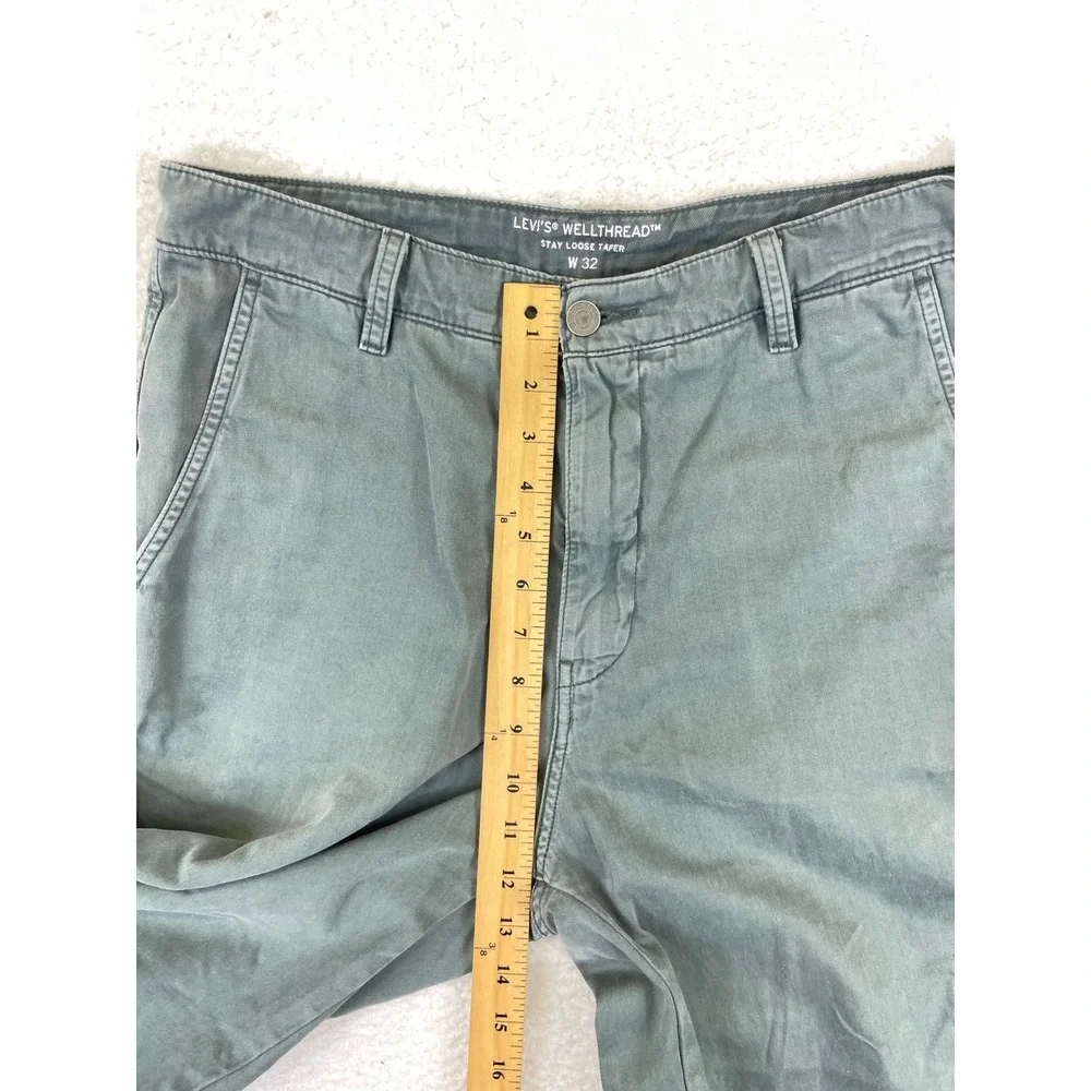 Levi's Wellthread Stay Loose Taper Jeans Men's Size 32 Green Cotton Hemp Casual